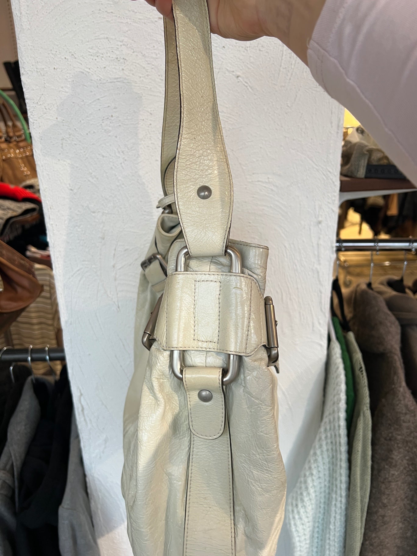 abro Handtasche Weiß Creme