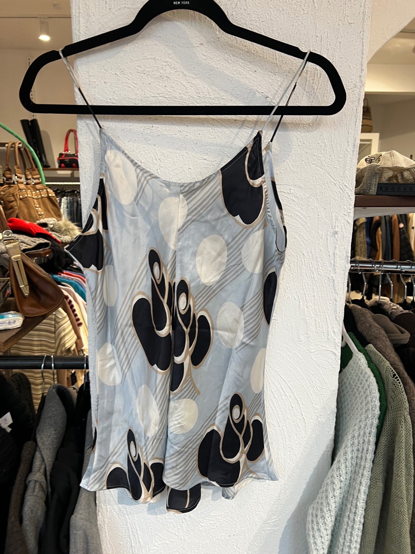 Giorgio Armani Top 42 Blau, Schwarz, Beige, Weiß