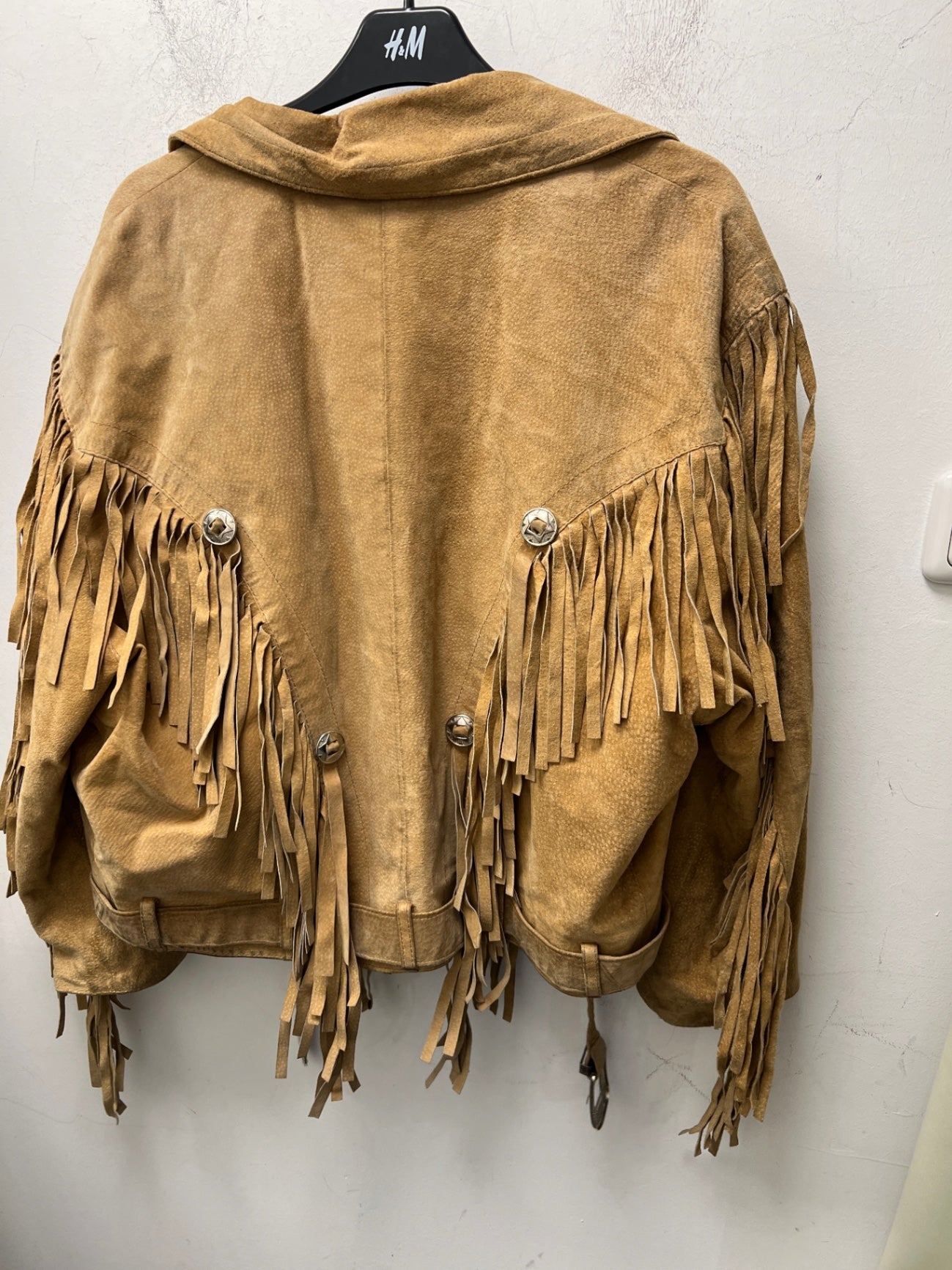 Jacke mit Fransen 44 Hellbraun