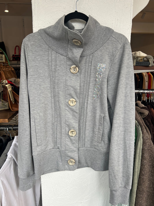 Bench Jacke M Grau mit Glitzer