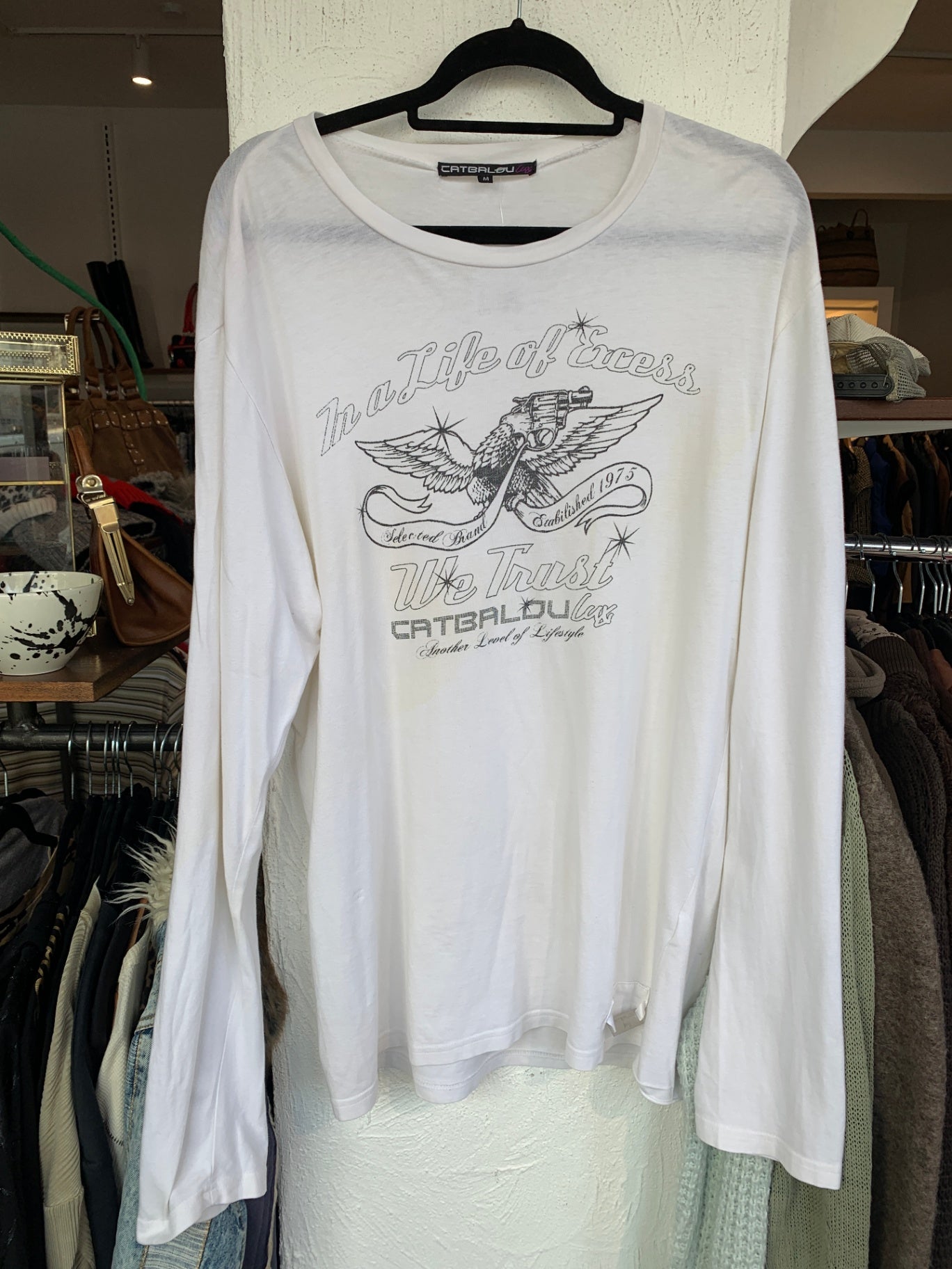 CATBALOU Langarmshirt M Weiß