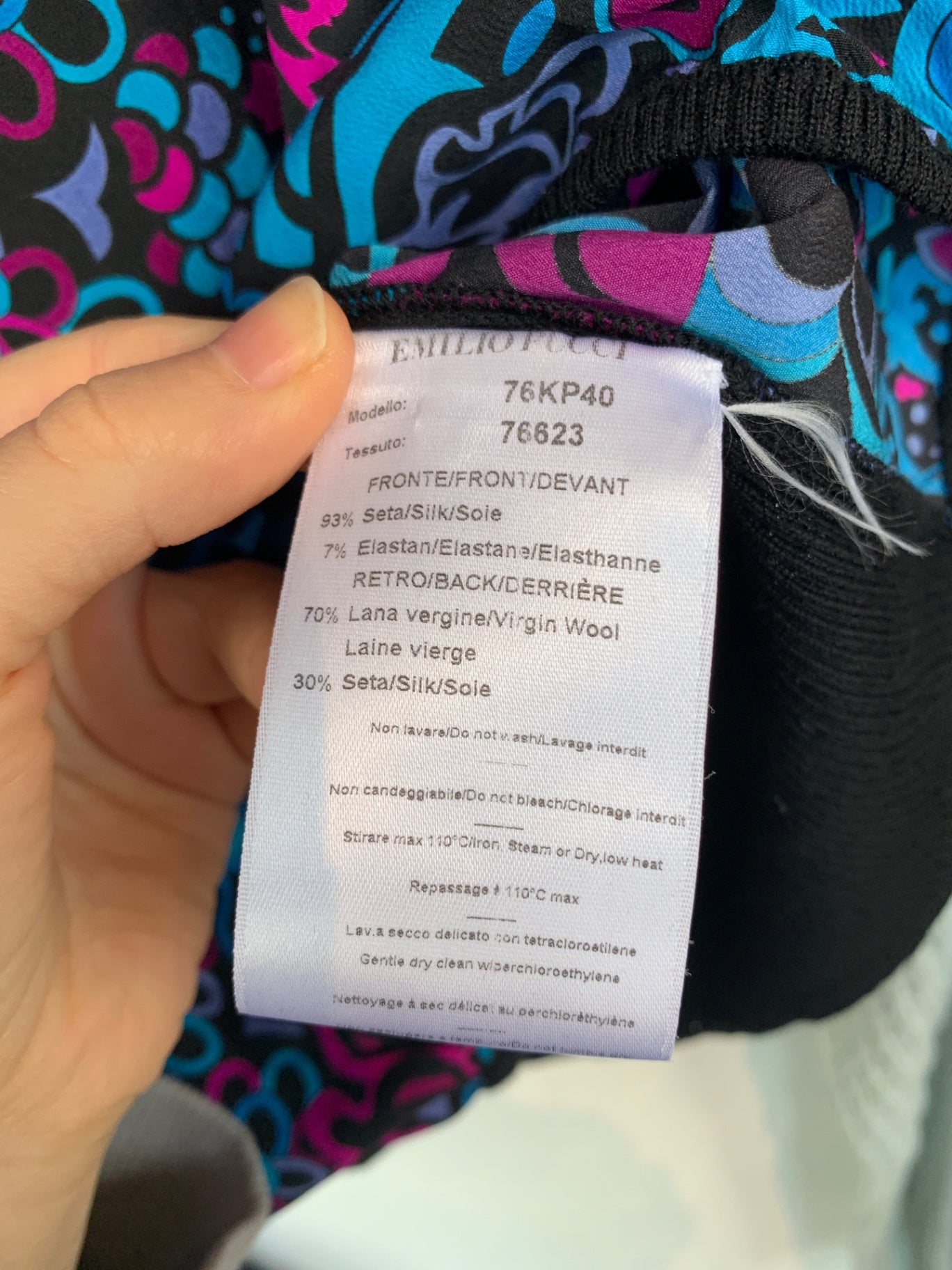 Emilio Pucci Top 44 Bunt (Blau, Pink, Lila, Schwarz)