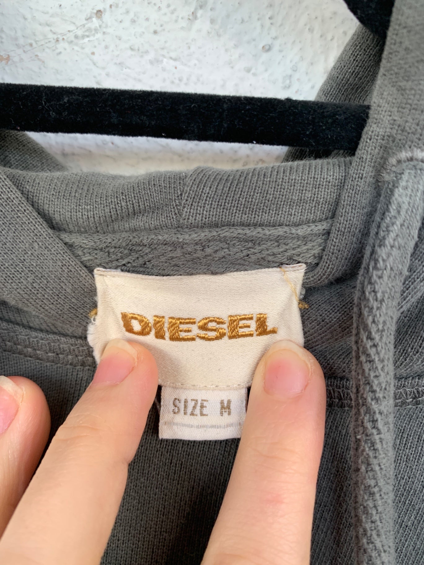 Diesel Hoodie M Grau
