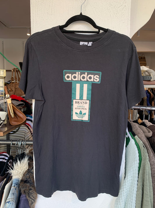 Adidas T-Shirt M Schwarz Grün Weiß