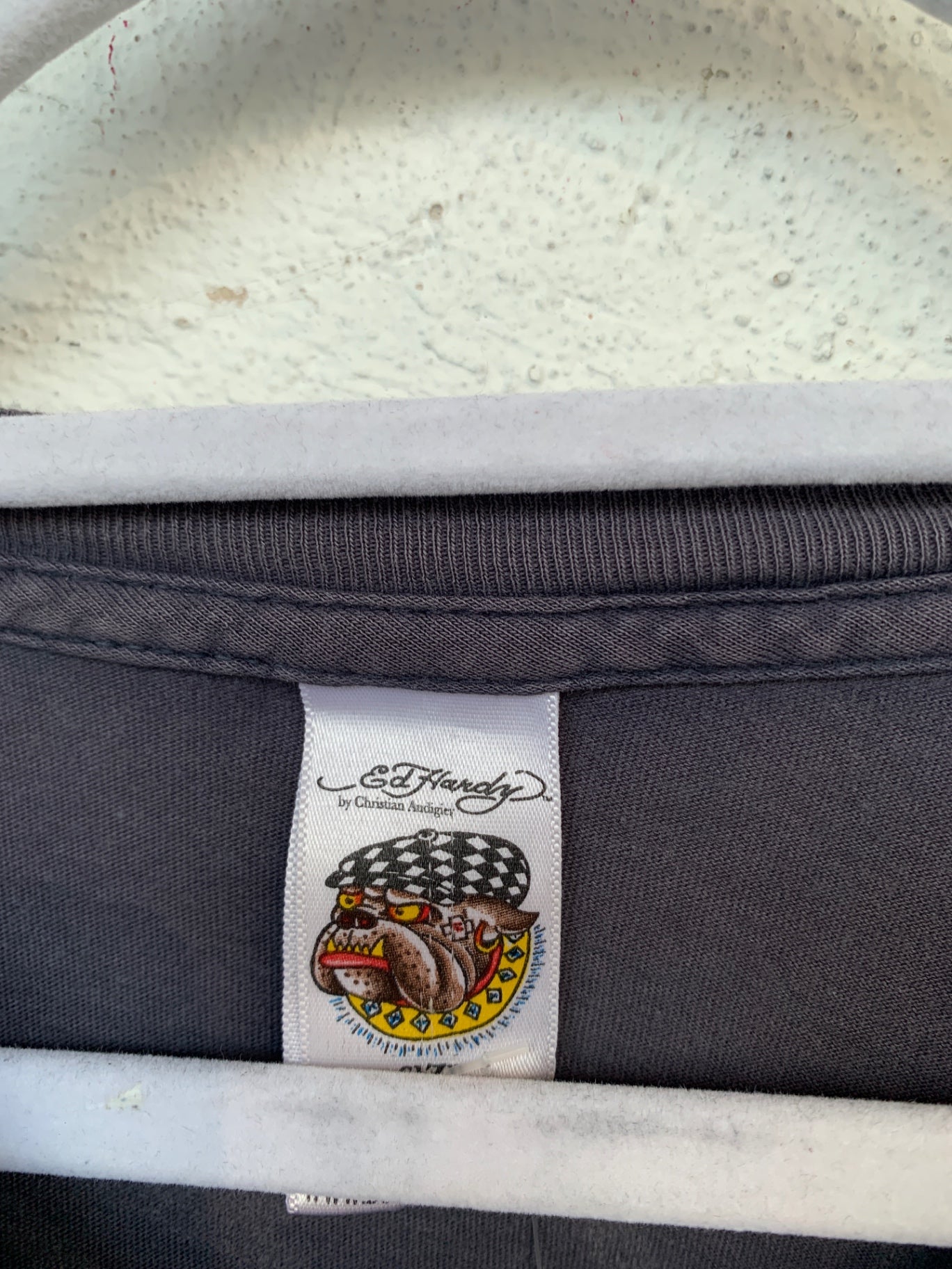 Ed Hardy T-Shirt S Grau Bunt