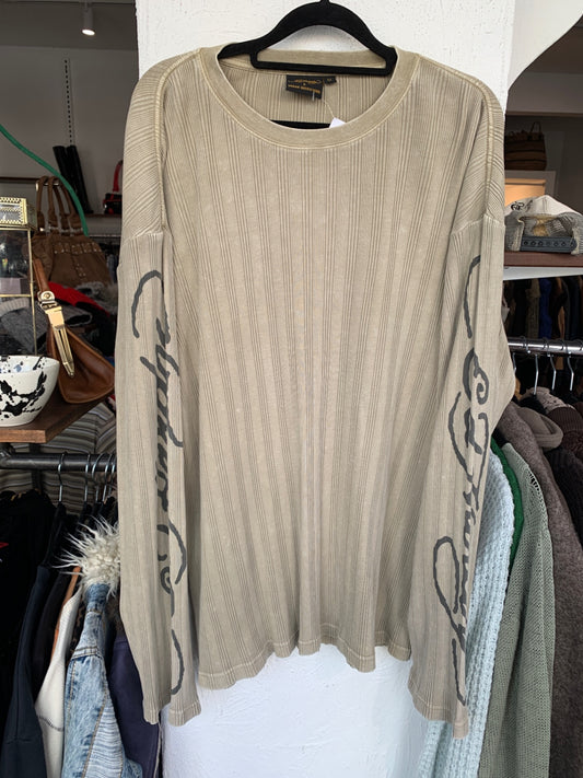Ed Hardy Langarmshirt M Beige Braun