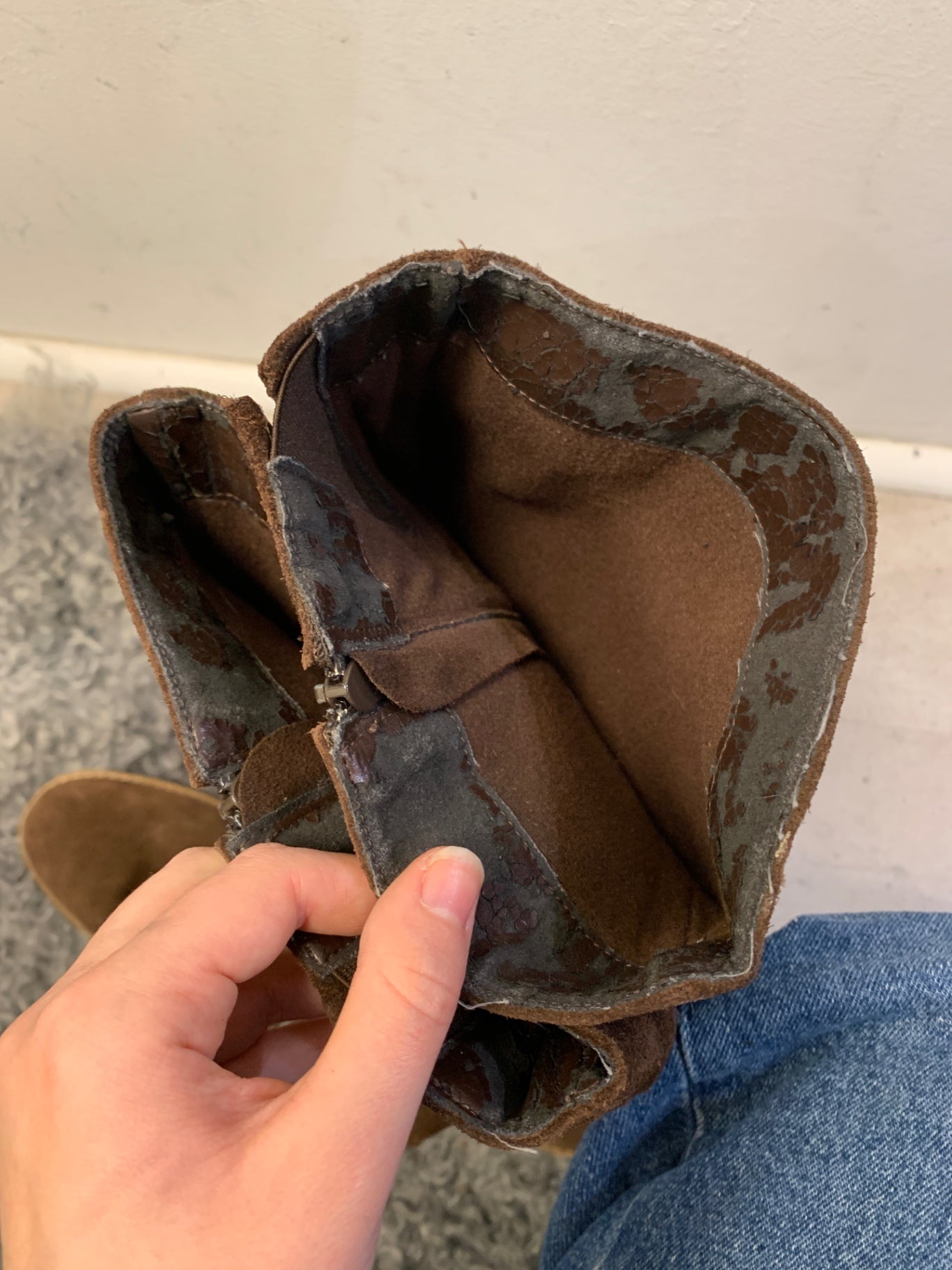 Stiefel mit Blumen 41 Braun