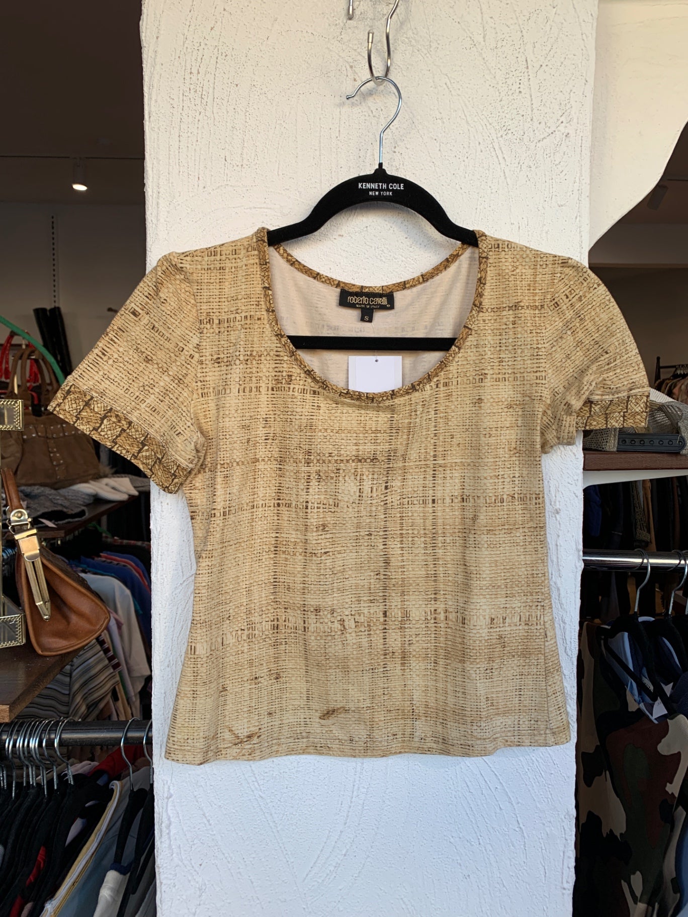 Roberto Cavalli Shirt S Braun Gelb