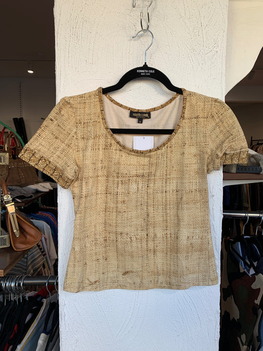 Roberto Cavalli Shirt S Braun Gelb