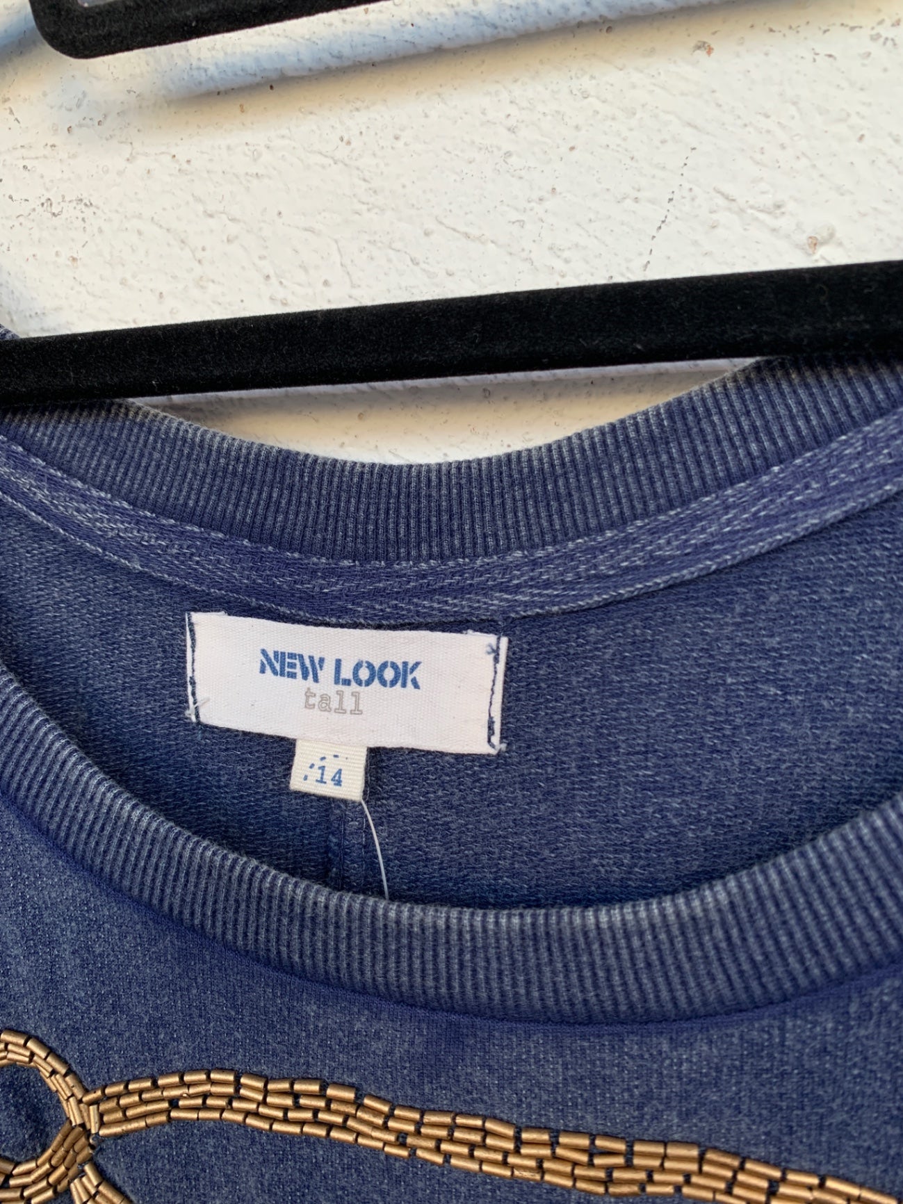 New Look Husaren Tshirt M Blau mit Gold