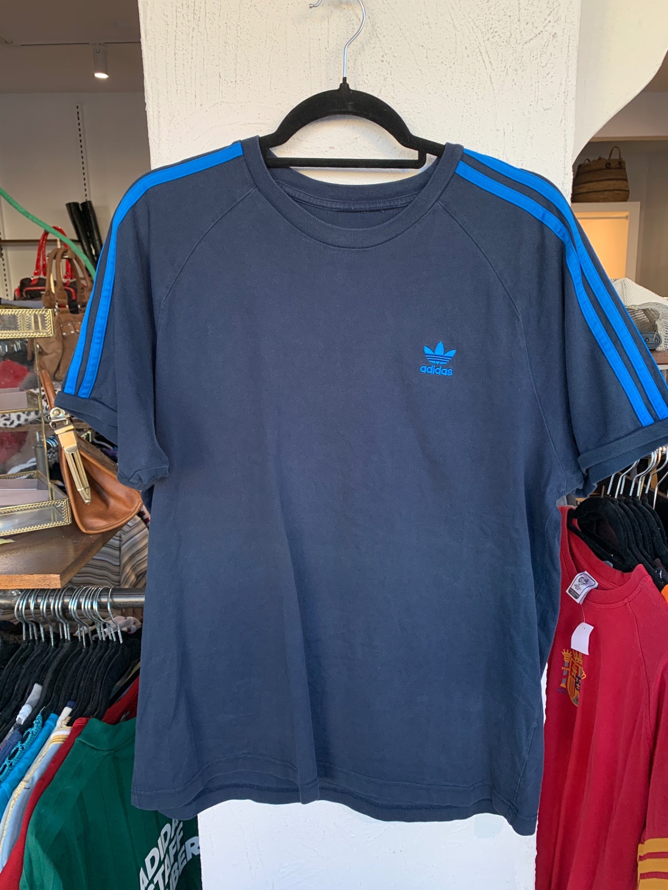 Adidas T-Shirt L Blau