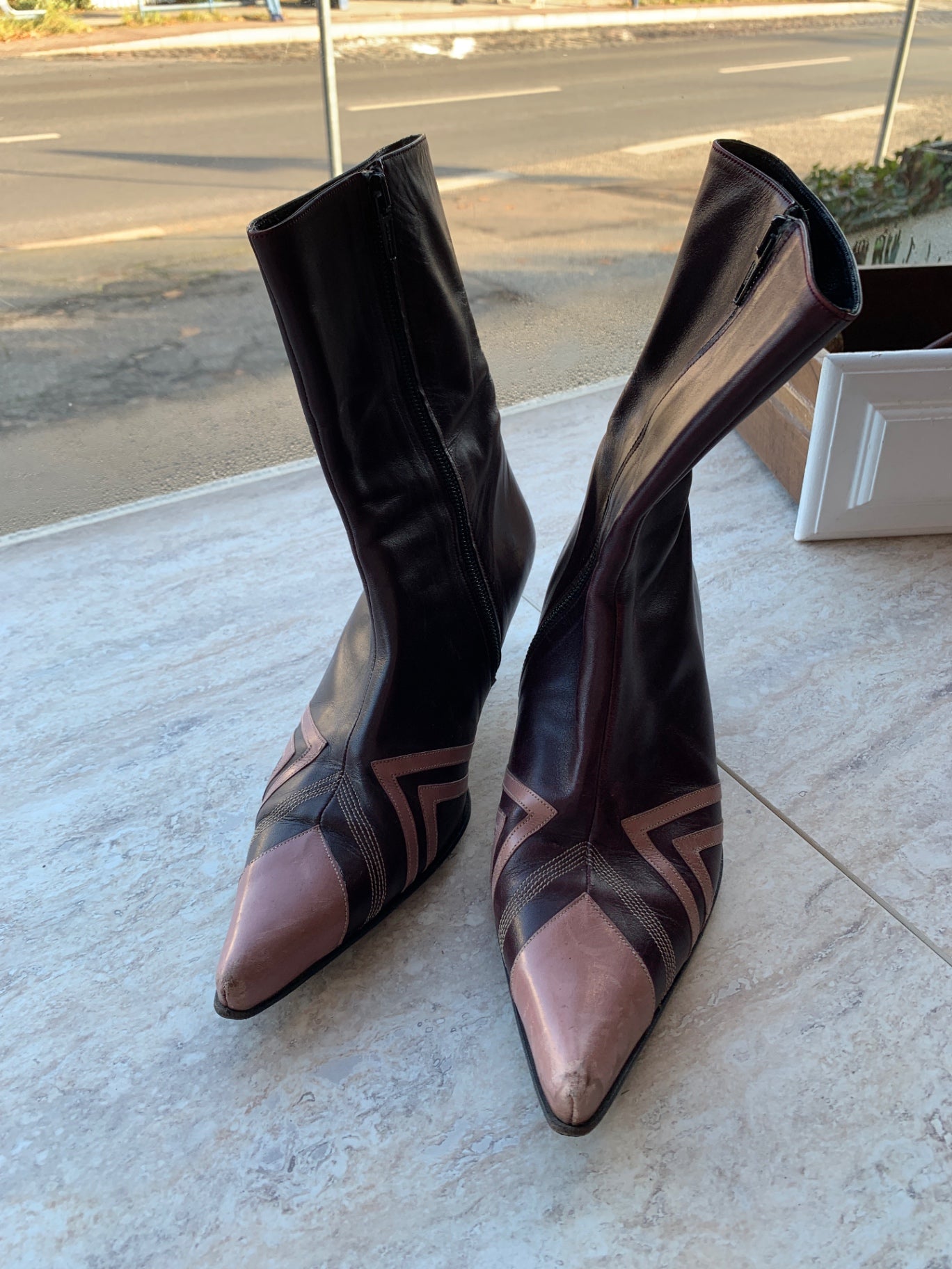 TENENTE Stiefeletten 37 Bordeaux Rot und Rosa