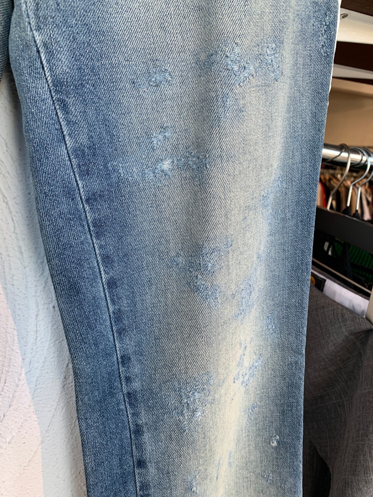 Dolce&Gabanna Jeans 36 Blau mit Waschungen mit lila Glitzer