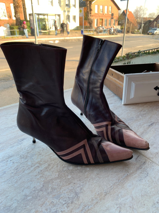 TENENTE Stiefeletten 37 Bordeaux Rot und Rosa