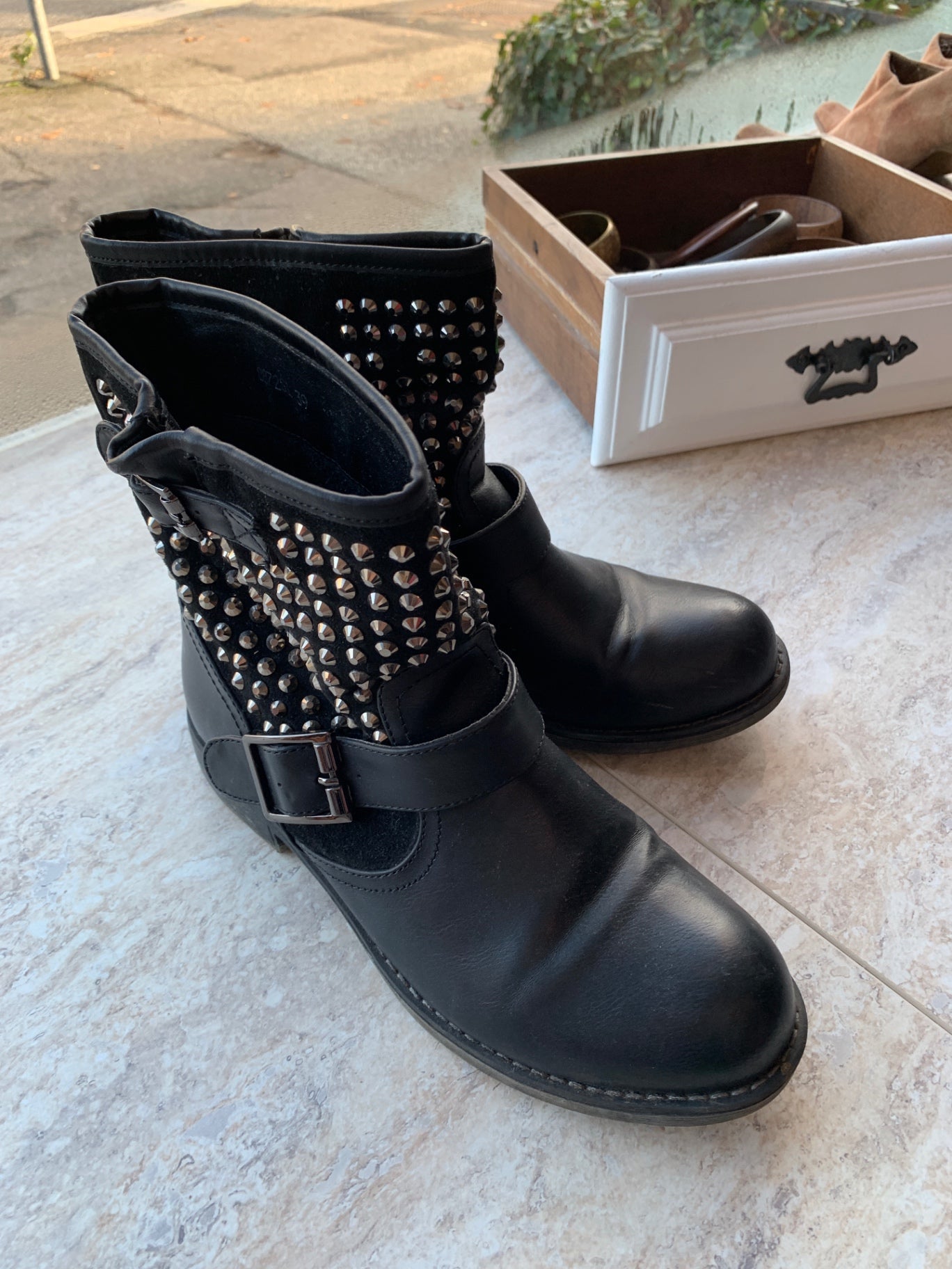 Kayla Stiefeletten mit Nieten 39 Schwarz