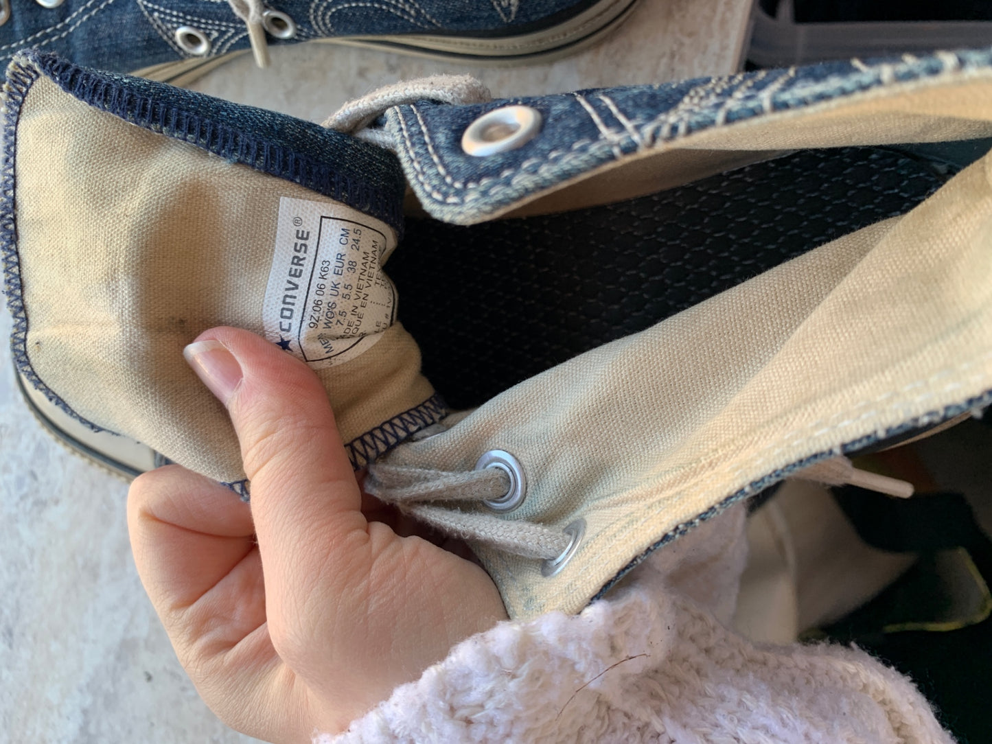 Converse Sneaker 38 Blau und Weiß