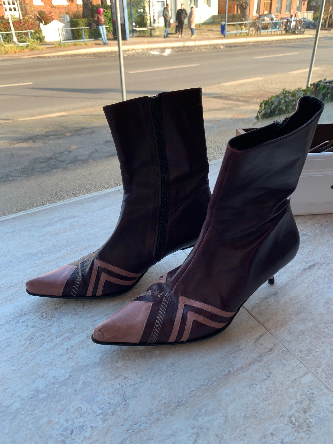 TENENTE Stiefeletten 37 Bordeaux Rot und Rosa