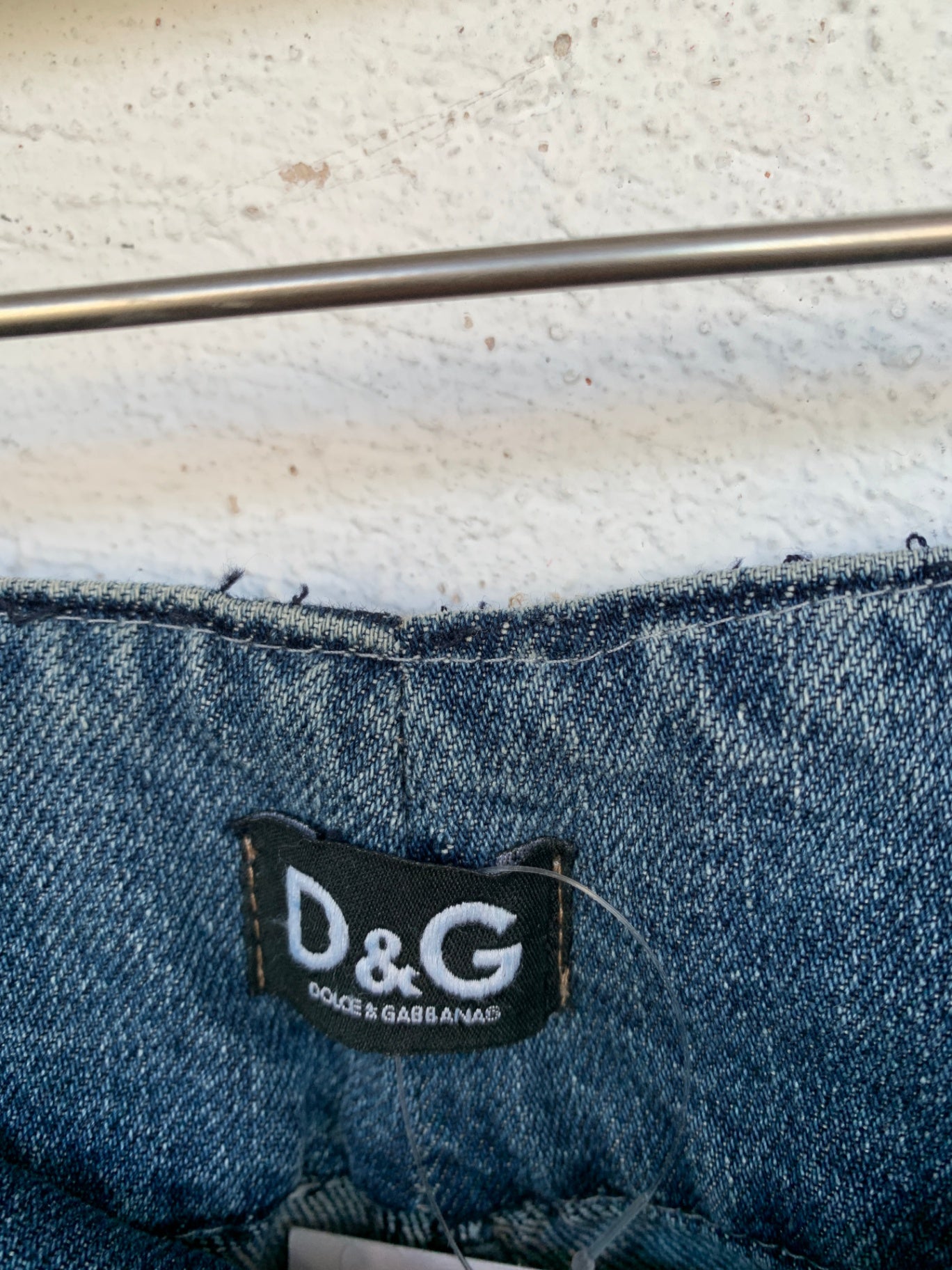 Dolce&Gabanna Jeans 36 Blau mit Waschungen mit lila Glitzer