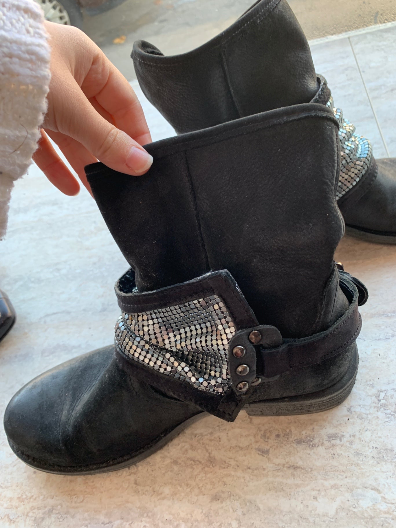 Isabel Stiefel 37 Schwarz und Silber