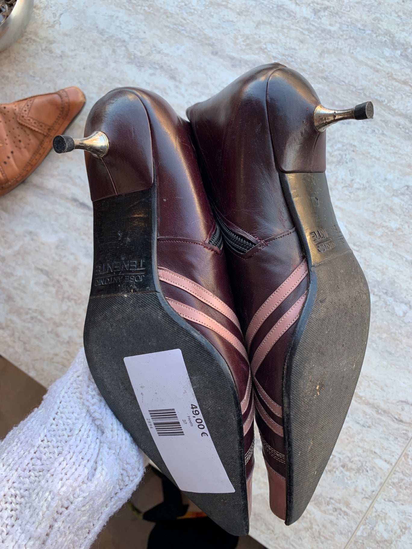 TENENTE Stiefeletten 37 Bordeaux Rot und Rosa