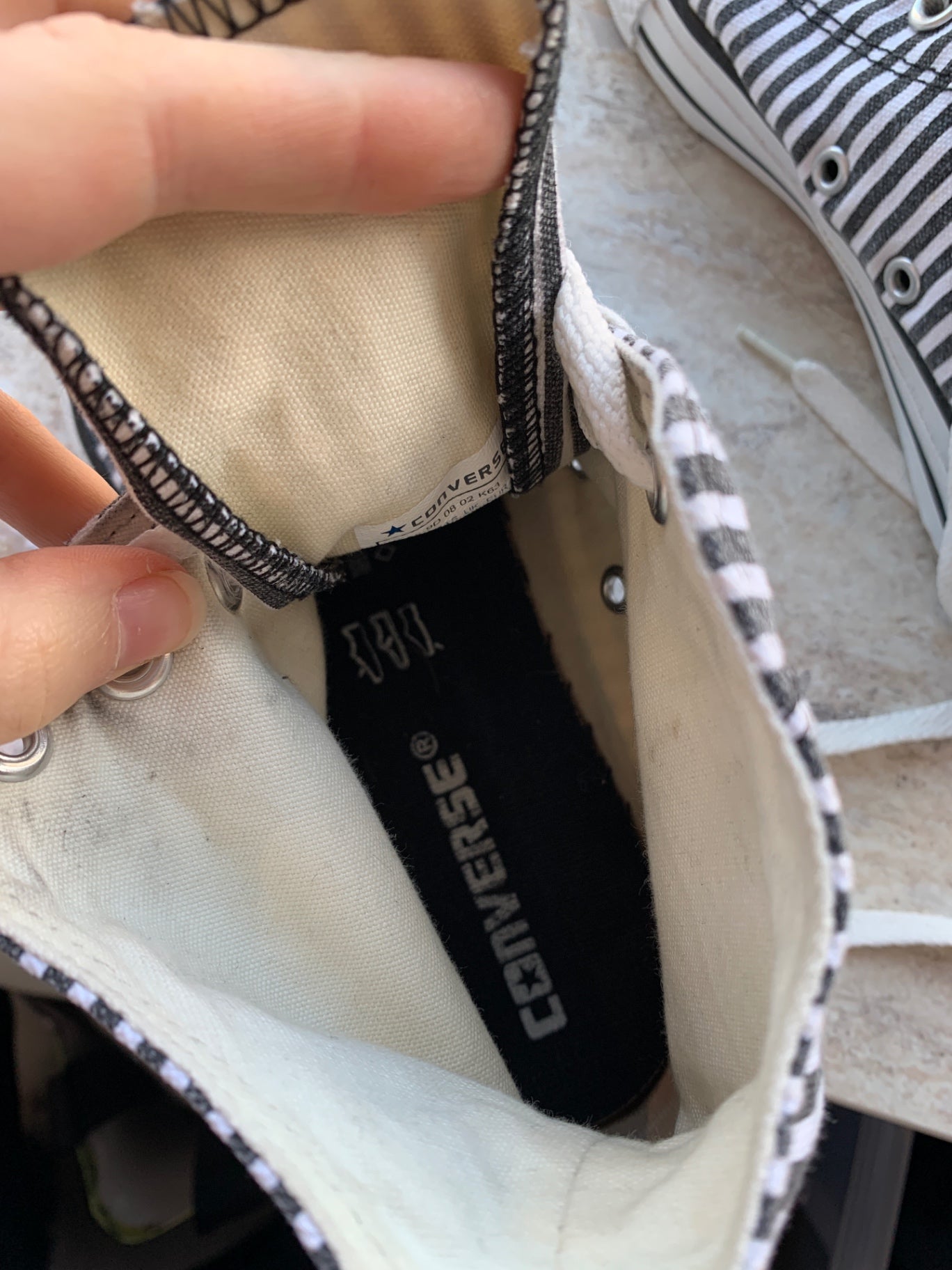 Converse Sneaker 40 Schwarz und Weiß Gestreift