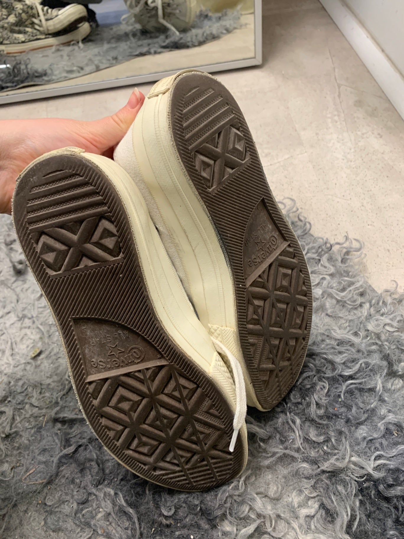 Comme des Garçons Play Converse Sneaker 37,5 Beige/Creme Rot