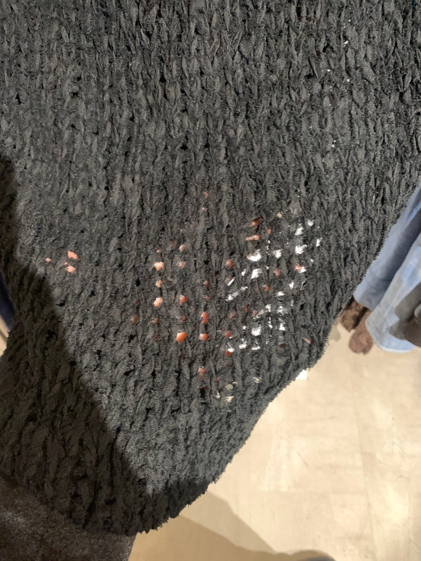 Ann Demeulemeester Strickkleid mit Band am Kragen S Schwarz