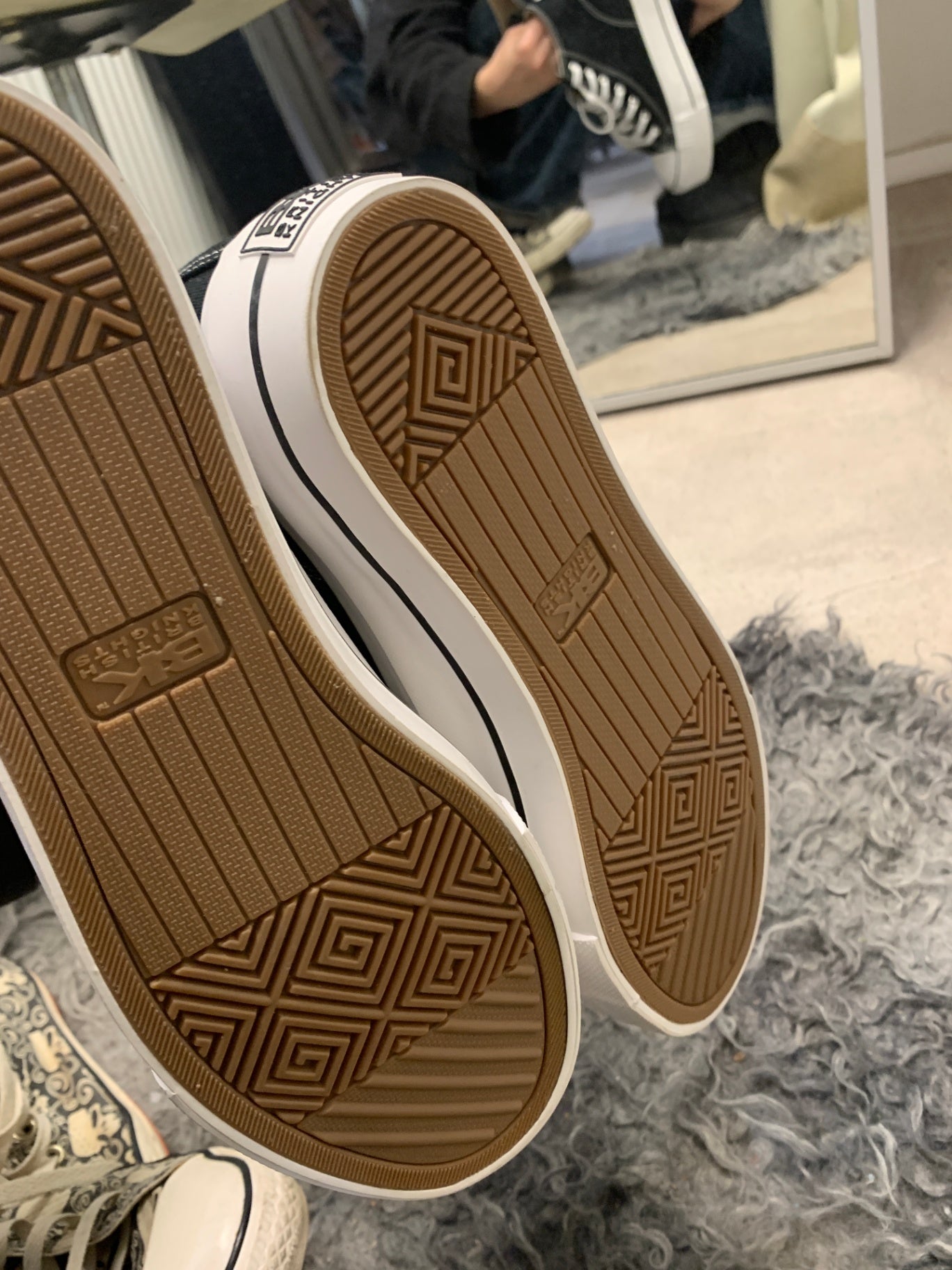 BK Sneaker mit Plateau 40 Schwarz und Weiß