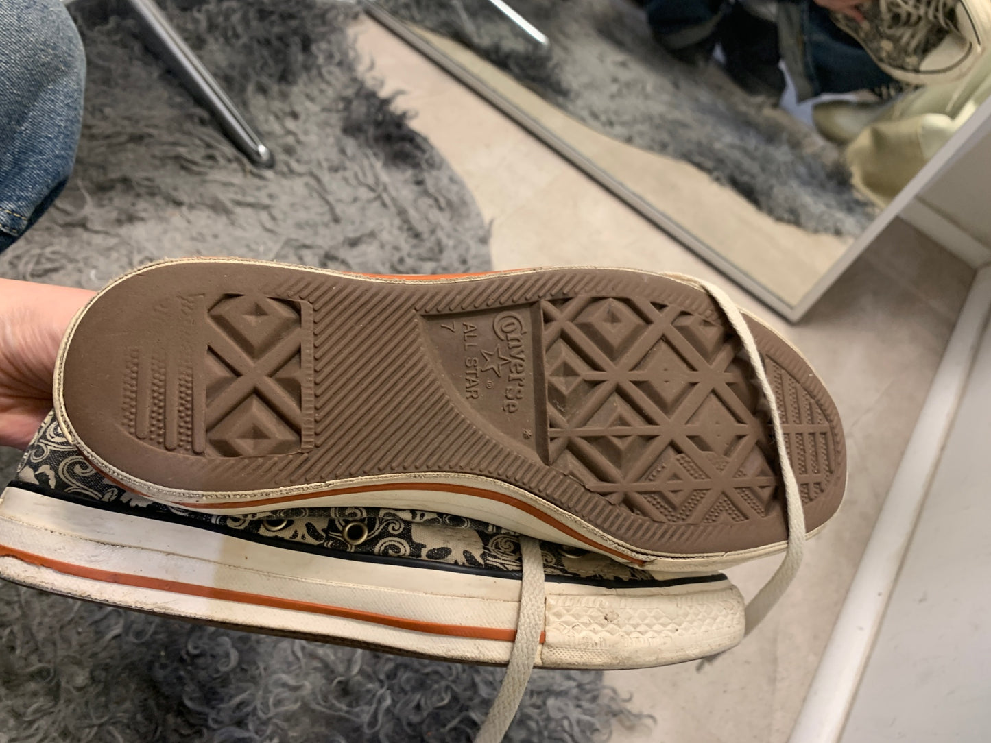 Converse Sneaker 40 Schwarz Orange und Weiß