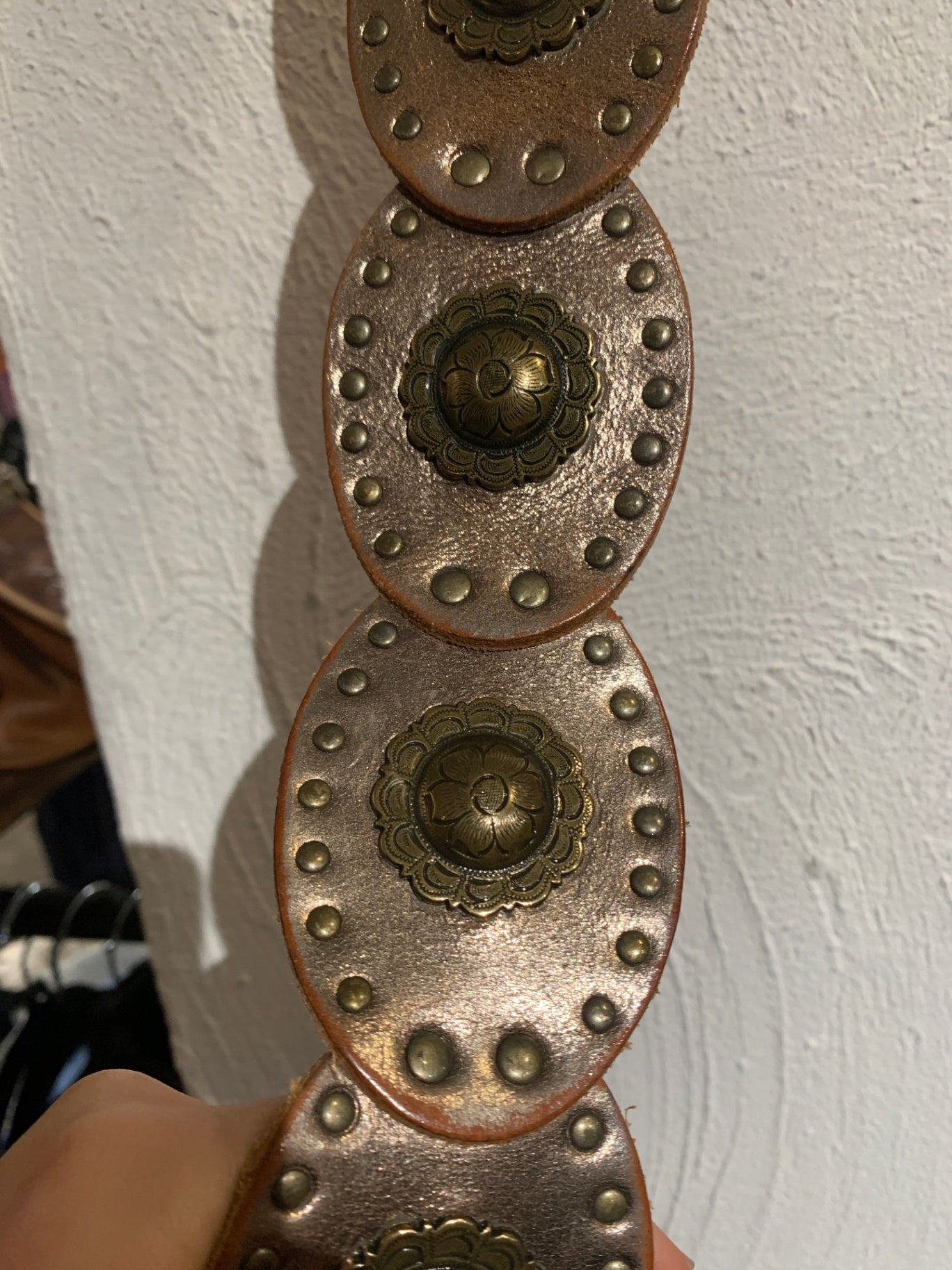 Gürtel Braun Silber Gold