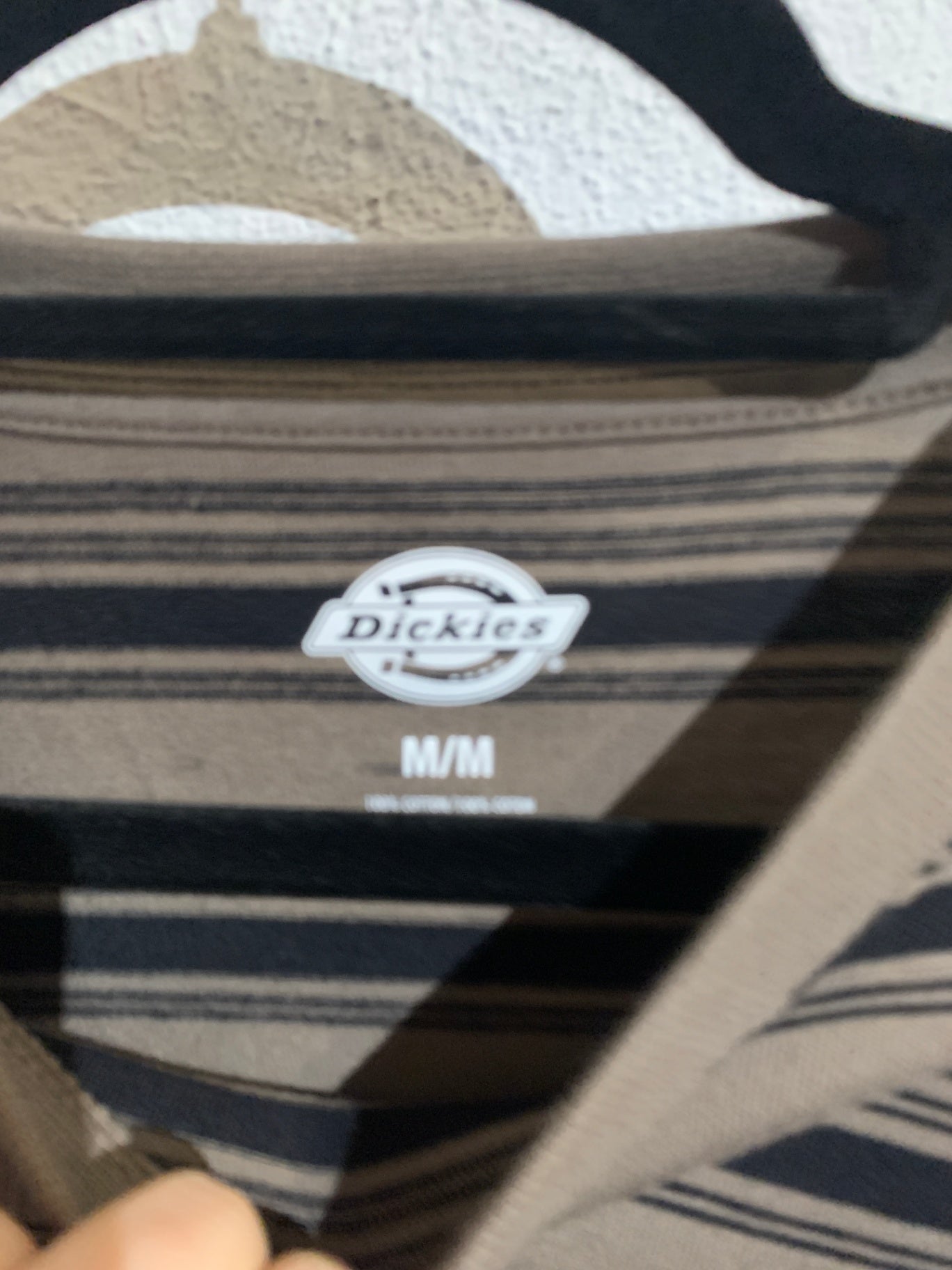 Dickies T-Shirt M Beige mit schwarzen Streifen