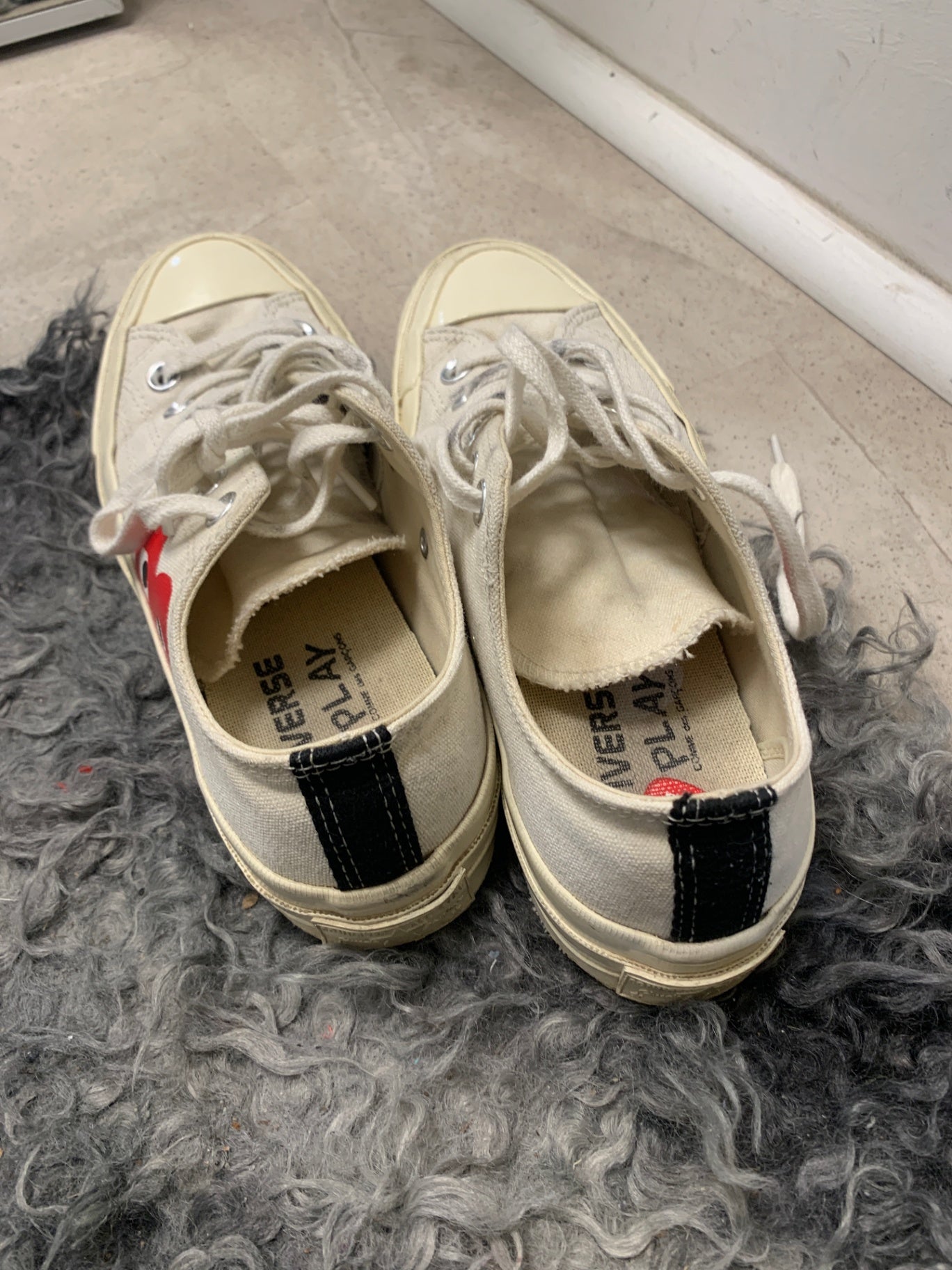 Comme des Garçons Play Converse Sneaker 37,5 Beige/Creme Rot