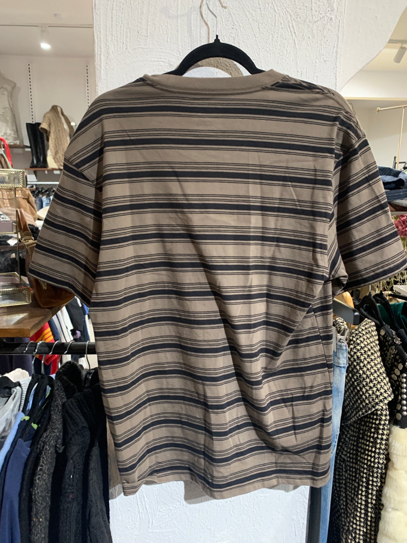 Dickies T-Shirt M Beige mit schwarzen Streifen