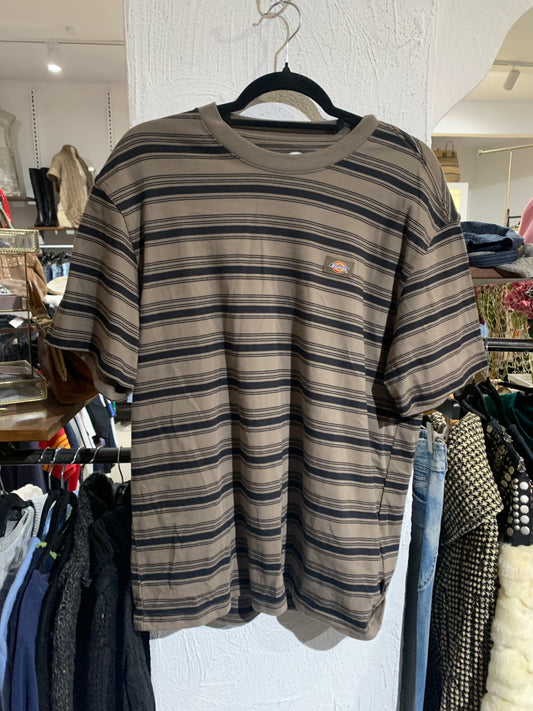 Dickies T-Shirt M Beige mit schwarzen Streifen
