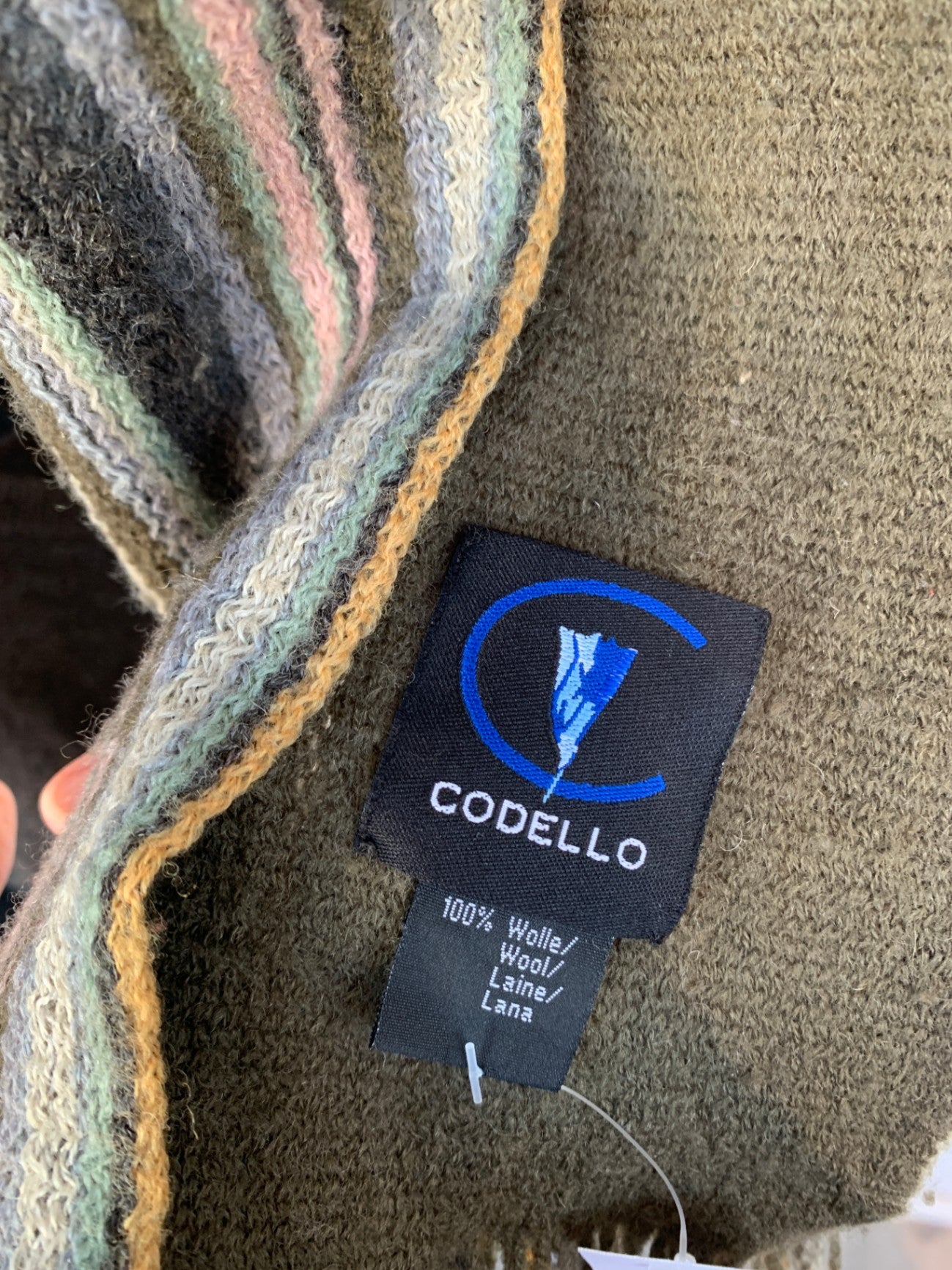 Codello Schal Streifen Braun Grün