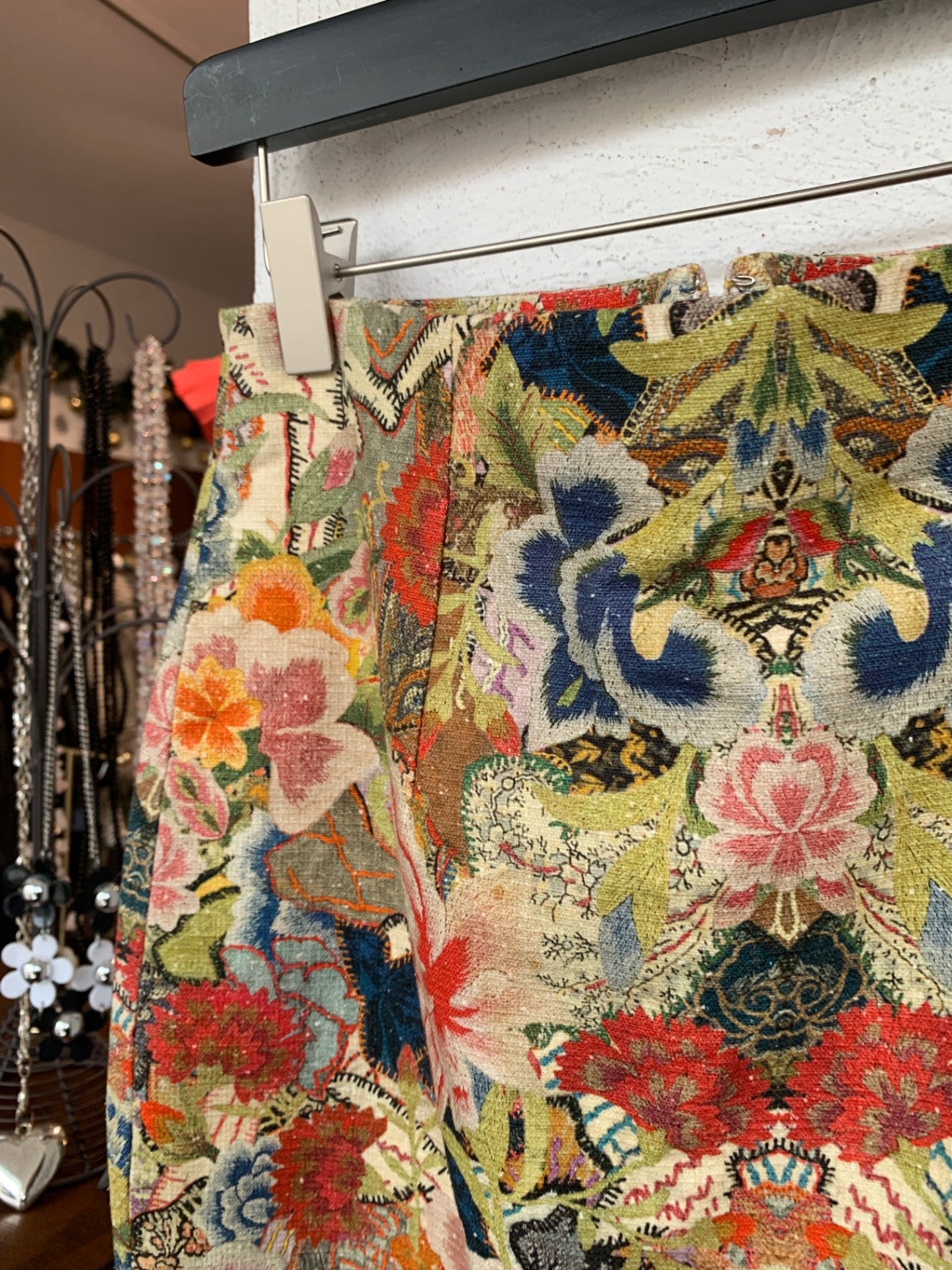 Alexander McQueen Rock 36 Rot, Blau, Pink, Grün, Beige und Orange