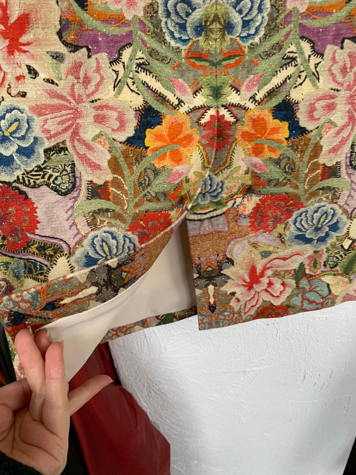 Alexander McQueen Rock 36 Rot, Blau, Pink, Grün, Beige und Orange