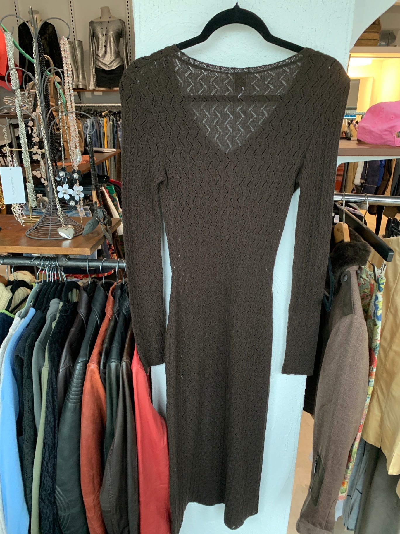 Dolce & Gabbana Strickkleid S Dunkelbraun