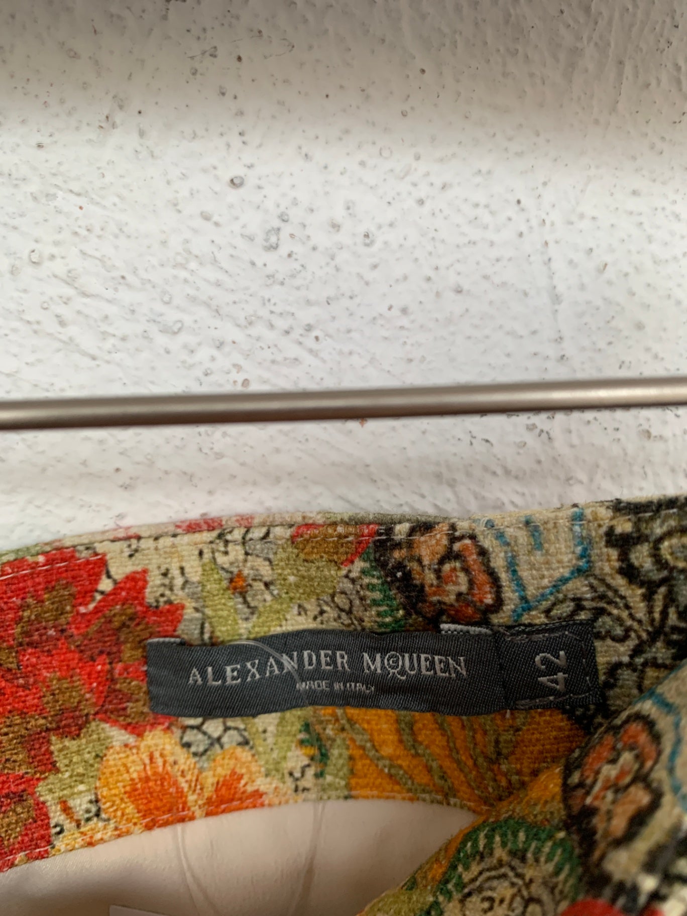 Alexander McQueen Rock 36 Rot, Blau, Pink, Grün, Beige und Orange