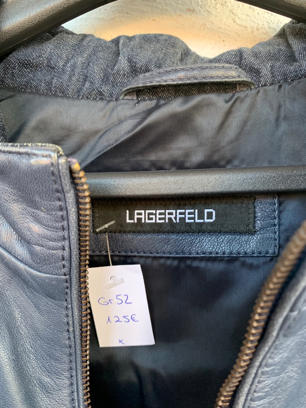 Lagerfeld Lederjacke Grau