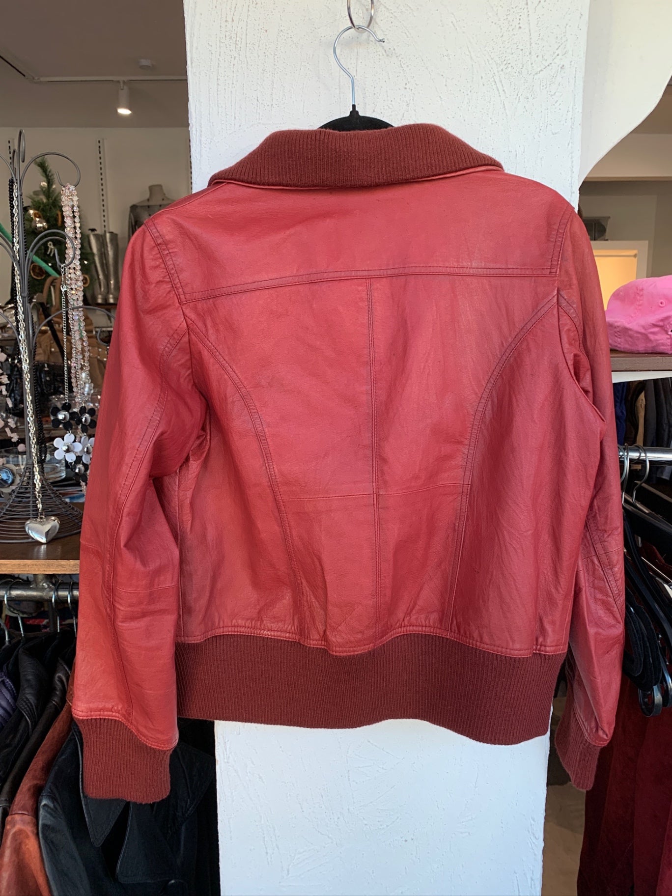 BON'A PARTE Lederjacke 44 Rot