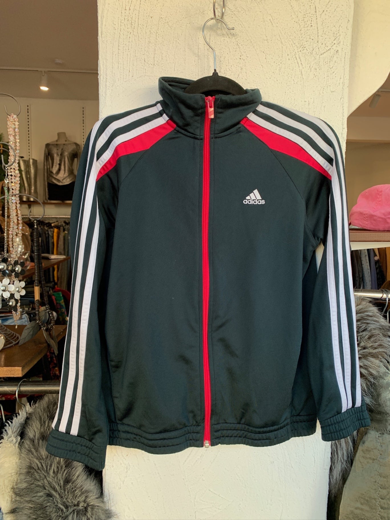 Adidas Hoodie XS Schwarz, Rot, Weiß