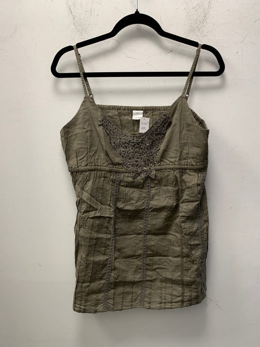 Camaieu Top 40 Olivgrün mit Perlen