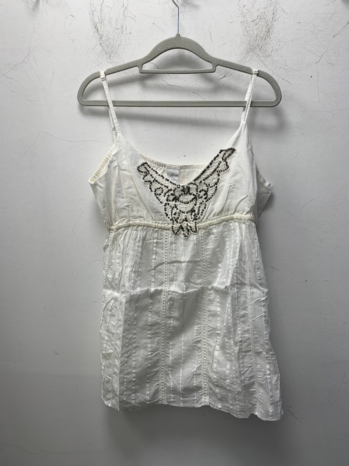 Camaieu Top 40 Weiß mit Perlen