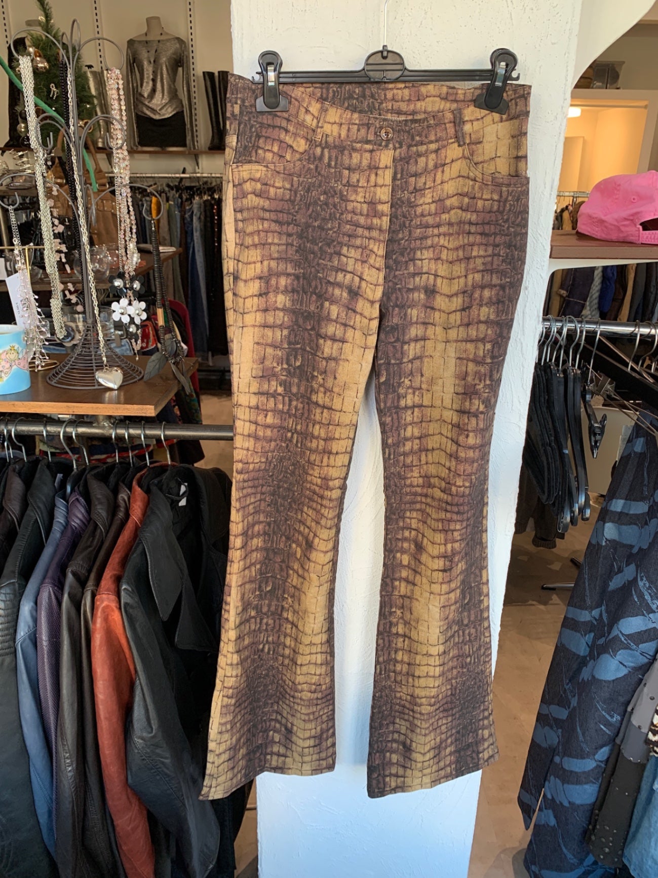 Crocodile-Optik Hose S Braun, Gelb