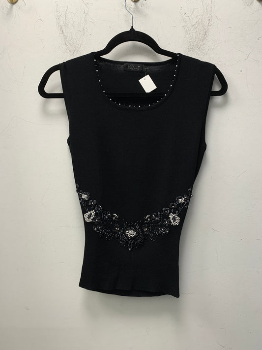 i.Quing Top S Schwarz mit Perlen