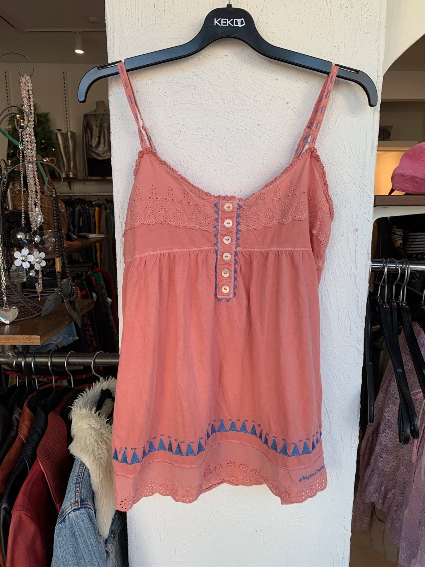 Ärmelloses Oberteil S Pfirsich