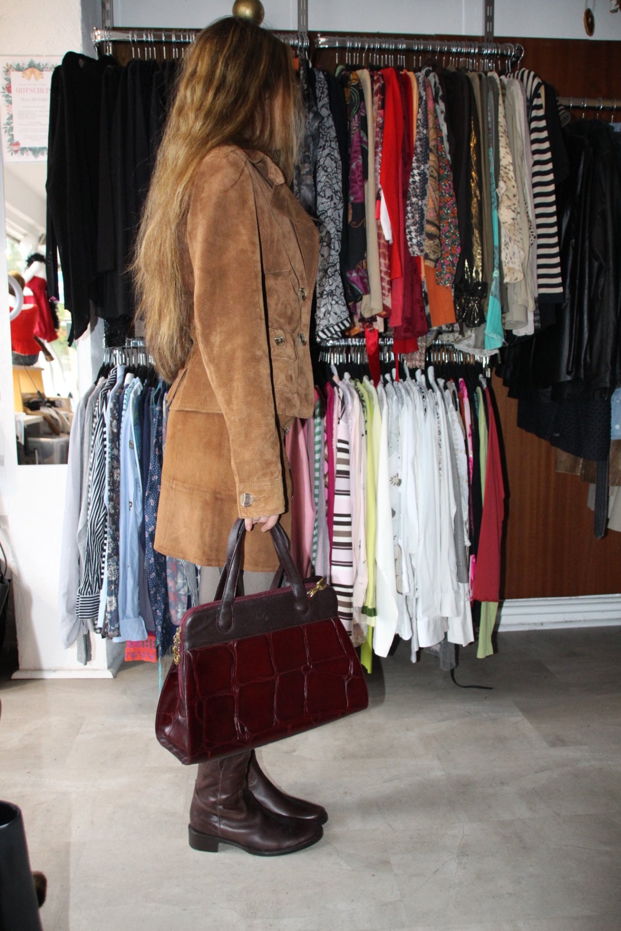 Hallhuber Set aus Blazer und Rock 34 Braun