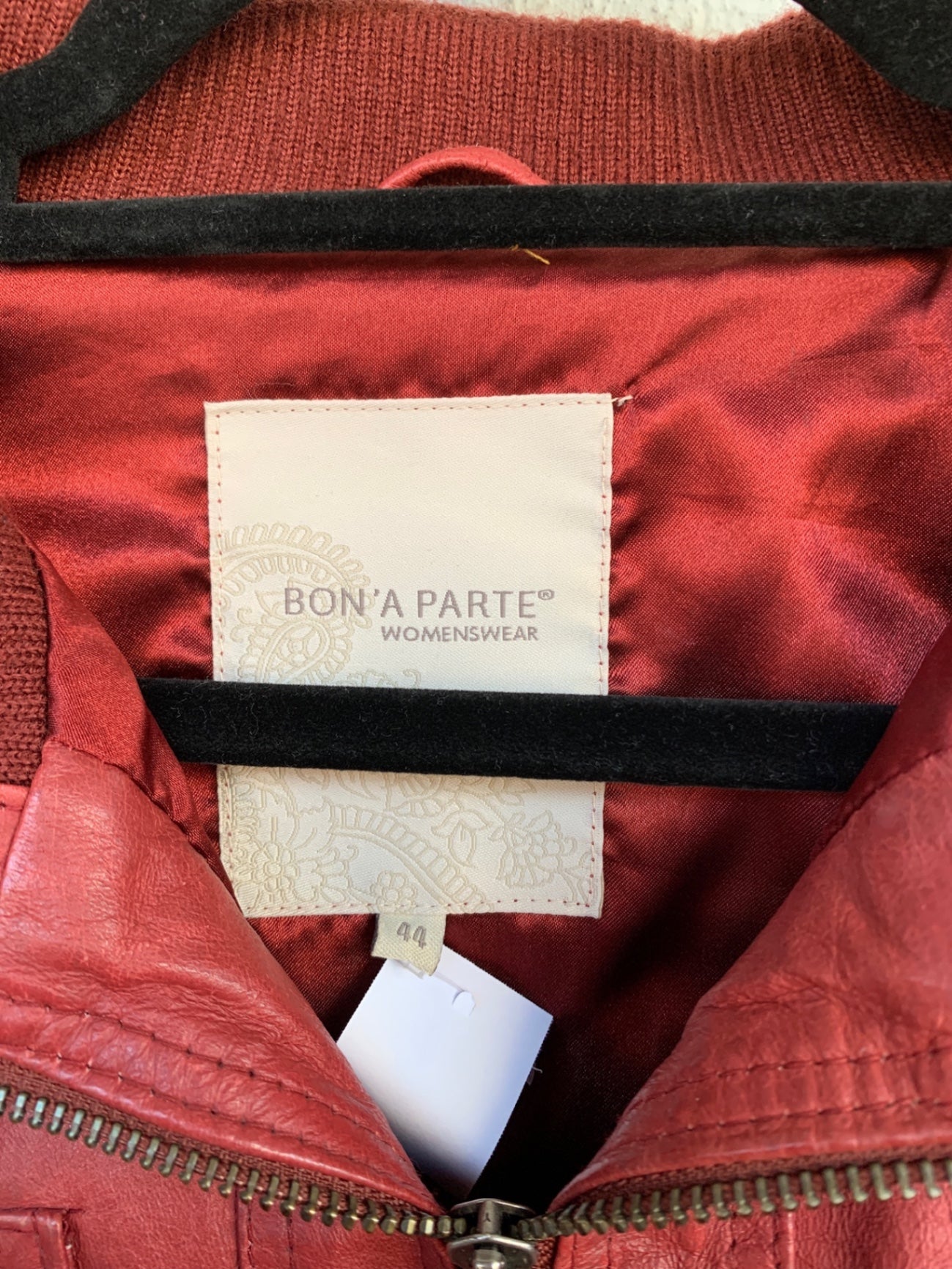 BON'A PARTE Lederjacke 44 Rot