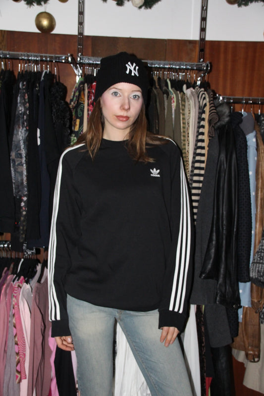 adidas Pullover L Schwarz/Weiß